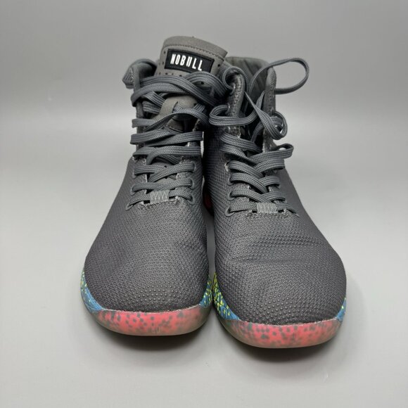 NOBULL Outwork High Top Sneakers Gray Training Lifting Mens 8 Women’s 9.5